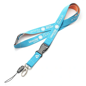 High end good quality durable print logo car key lanyards with release buckle