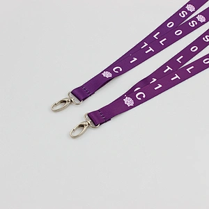 Flat polyester cheap personalized key lanyard no MOQ