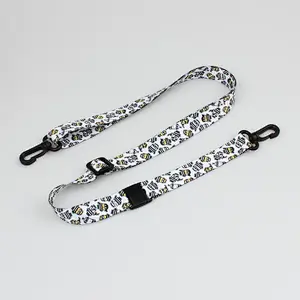 Custom beauty two buckle sublimation high end lanyard