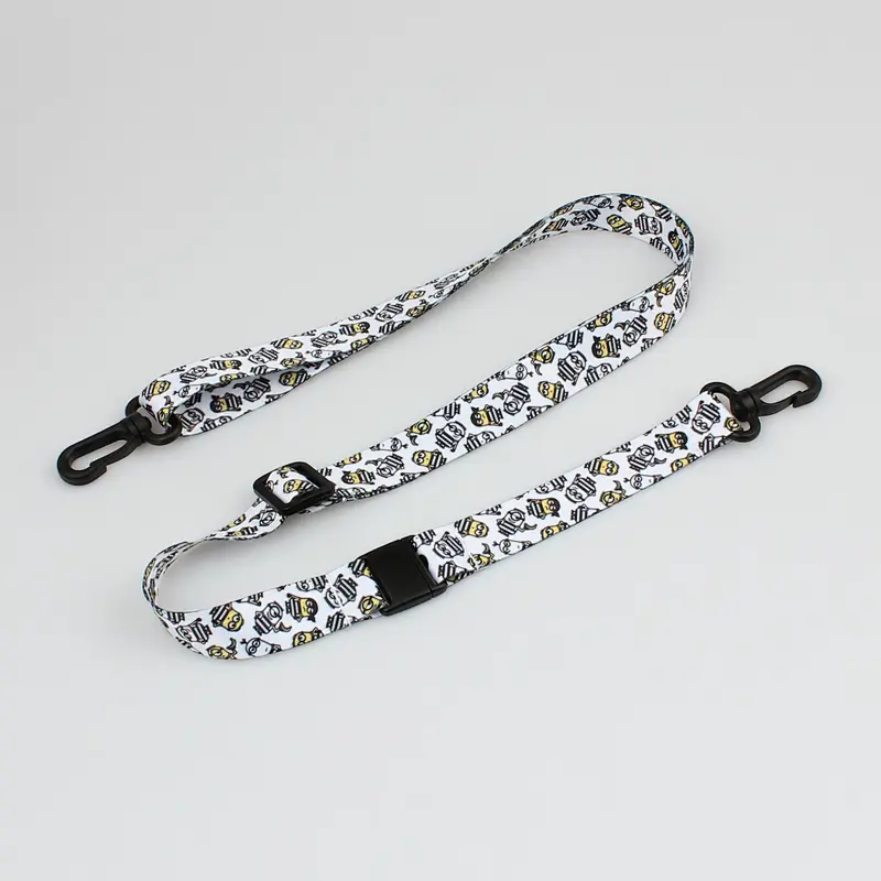 Custom beauty two buckle sublimation high end lanyard