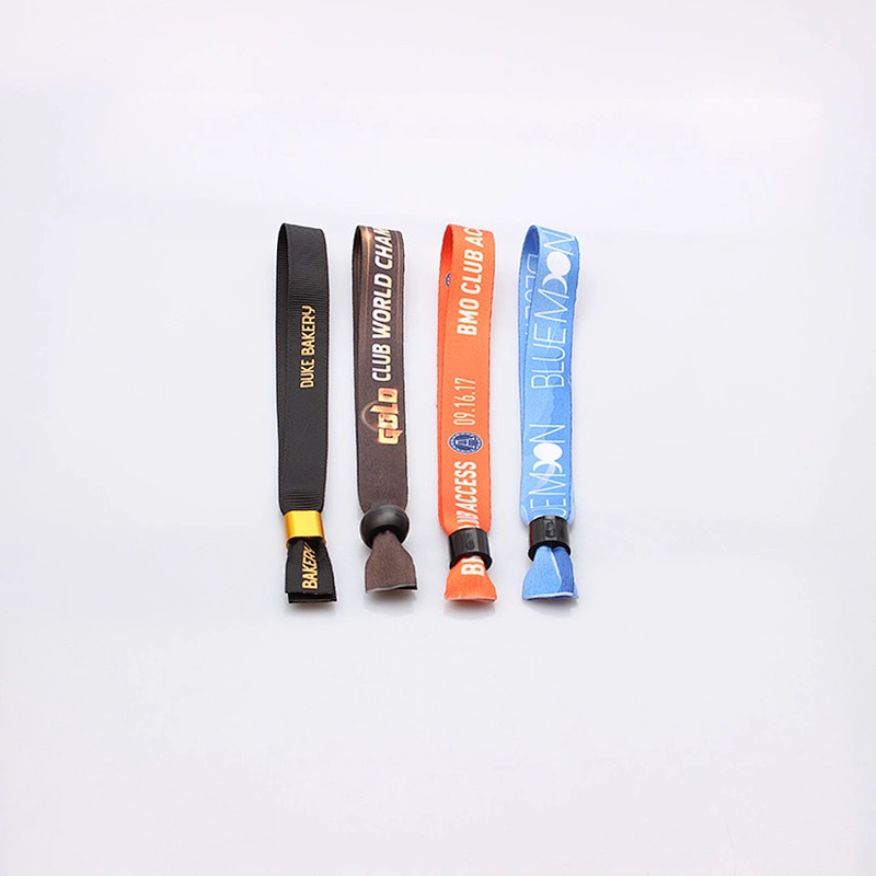 Promotion fabric sublimation security custom wristbands
