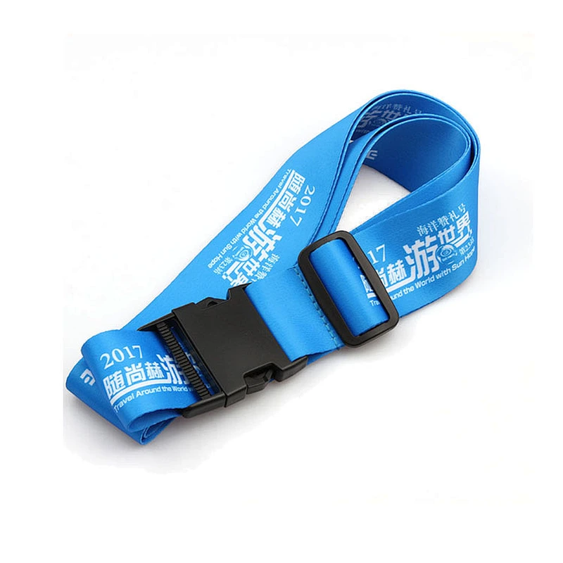 Fashion durable decorative luggage strap with plastic buckle