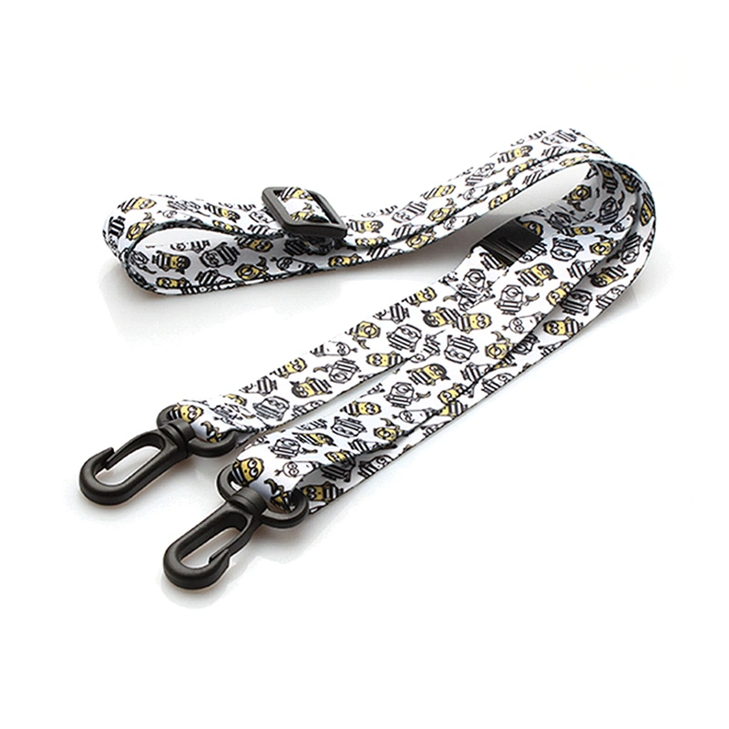 Custom beauty two buckle sublimation high end lanyard