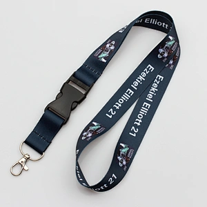 Hot sale custom sublimation printed football team nfl lanyard with detachable buckle