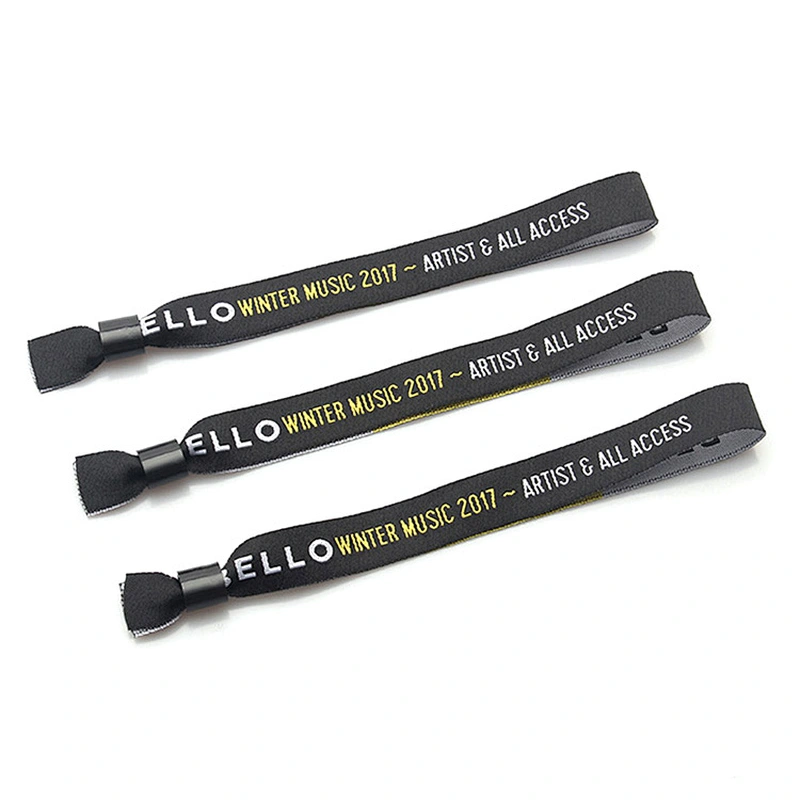 Promotion personalized woven wristbands with any logo design