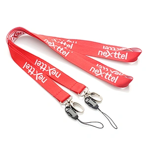 Fashion printed polyester woven lanyards custom no minimum order