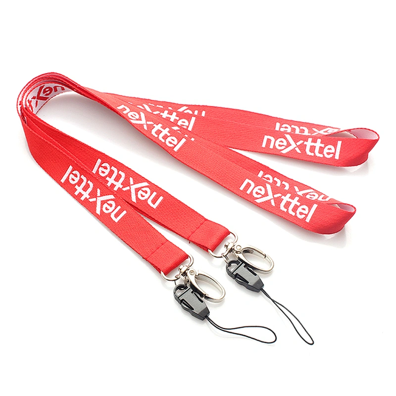 Fashion printed polyester woven lanyards custom no minimum order