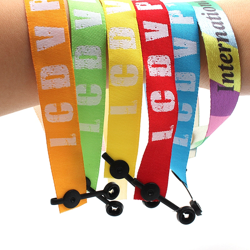 Professional factory cheap stylish woven artificial wristbands for party