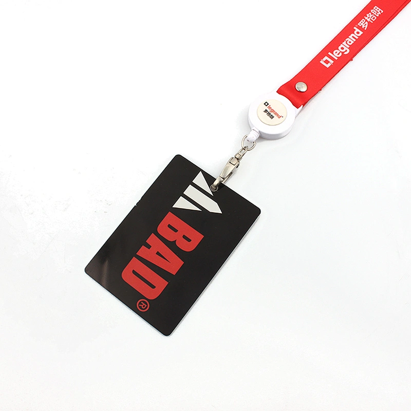 Hot selling recycle material card holder lanyard custom logo