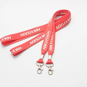 Polyester personalized custom logo tubular printing lanyards