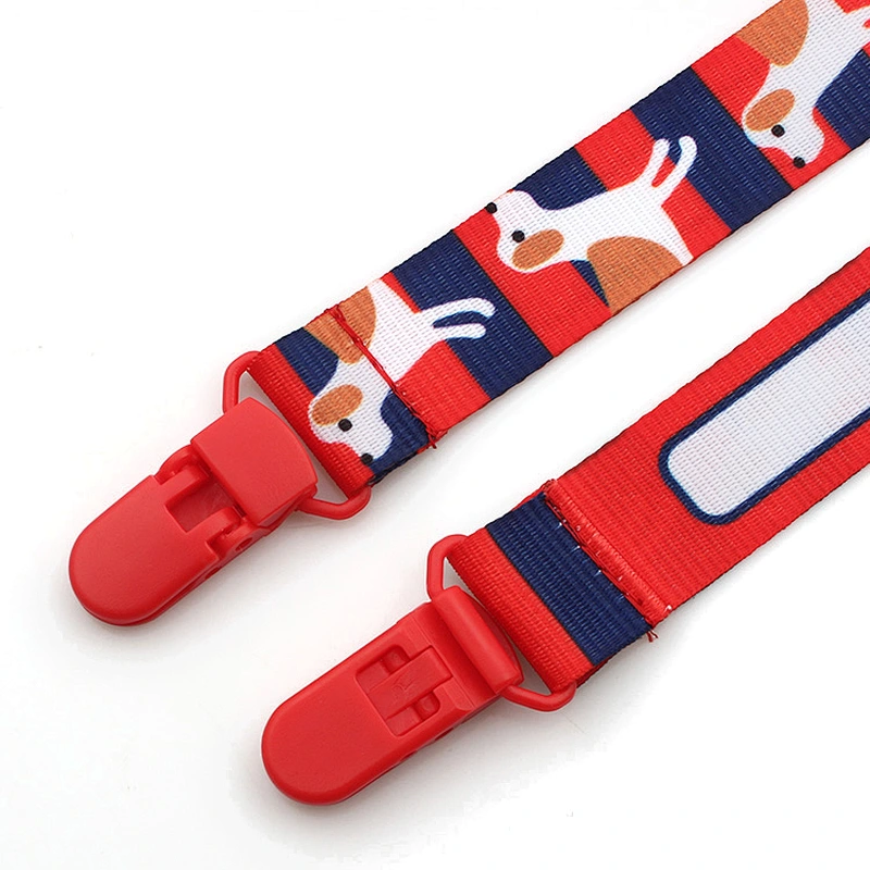 2019 new cute design universal fabric baby pacifier holder clip