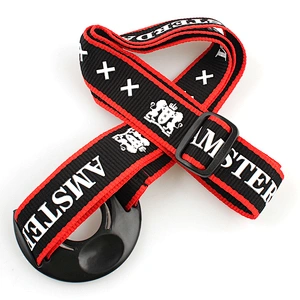 High quality silk screen print water bottle holder neck lanyard