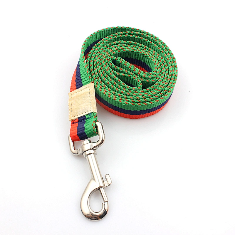 Personalized polyester woven custom logo pet dog leash oem