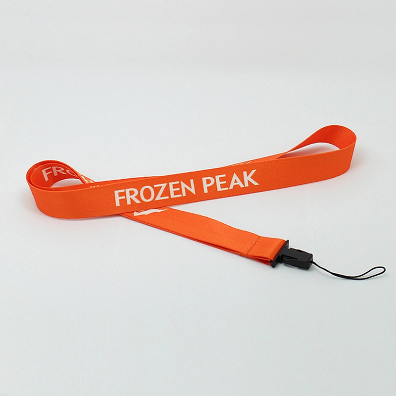 Plain sublimation printed polyester lanyard custom for mobile phone