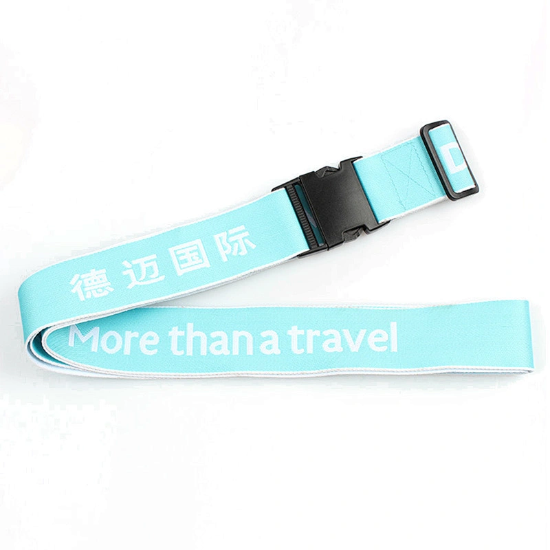 Factory OEM high quality woven luggage belt with adjustable buckle
