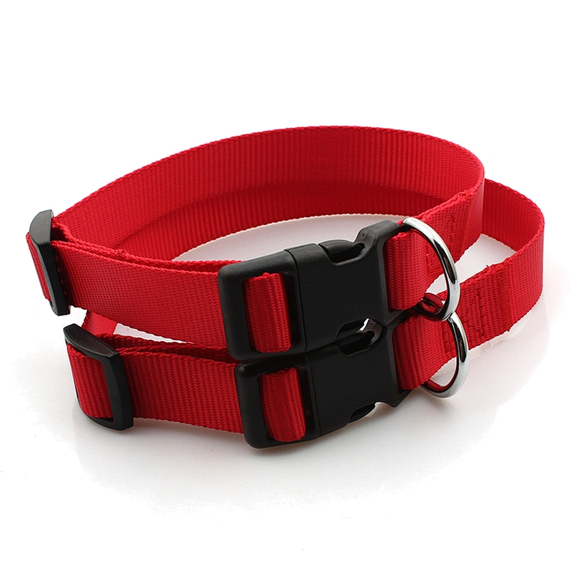 Adjustable factory cheap nylon custom pet dog collar