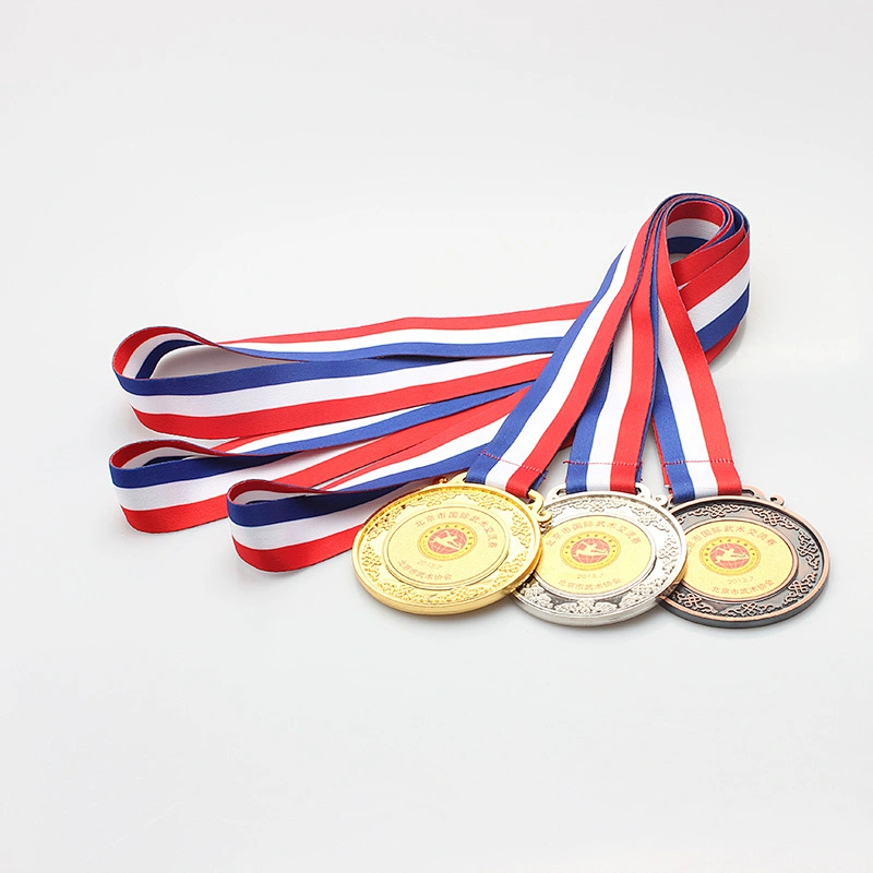 Hot sale factory custom eco-friendly award ribbon medal lanyard