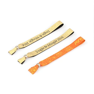 Event entrance ticket security snap closure woven wristbands