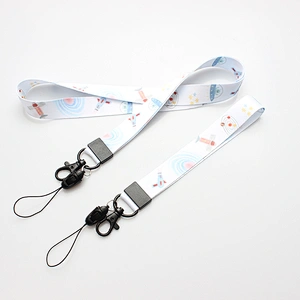 Polyester colorful neck strap lanyard pouch for cell phone