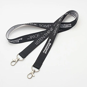 Popular custom double ended thick woven lanyard
