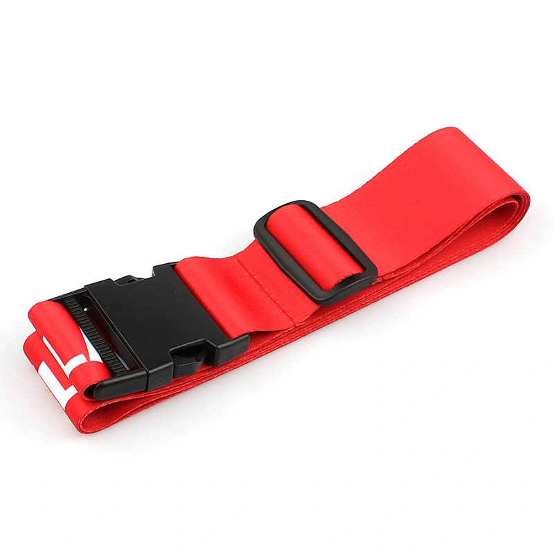 Factory direct sale customized heat transfer luggage belt with adjustable buckle