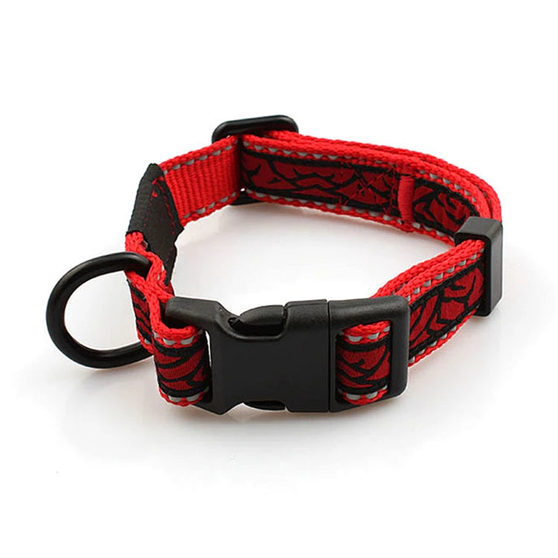 Customized Breakaway Buckle Reflective Polyester Dog Collars