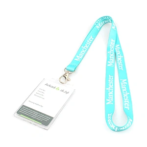 Eco-friendly badge holder lanyard with breakaway buckle