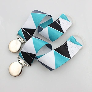 Custom colorful safety baby teething pacifier metal clip