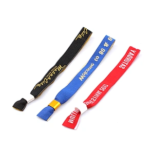 Make Your Own Customized Embroidered Cloth Bracelets Branded Wristbands