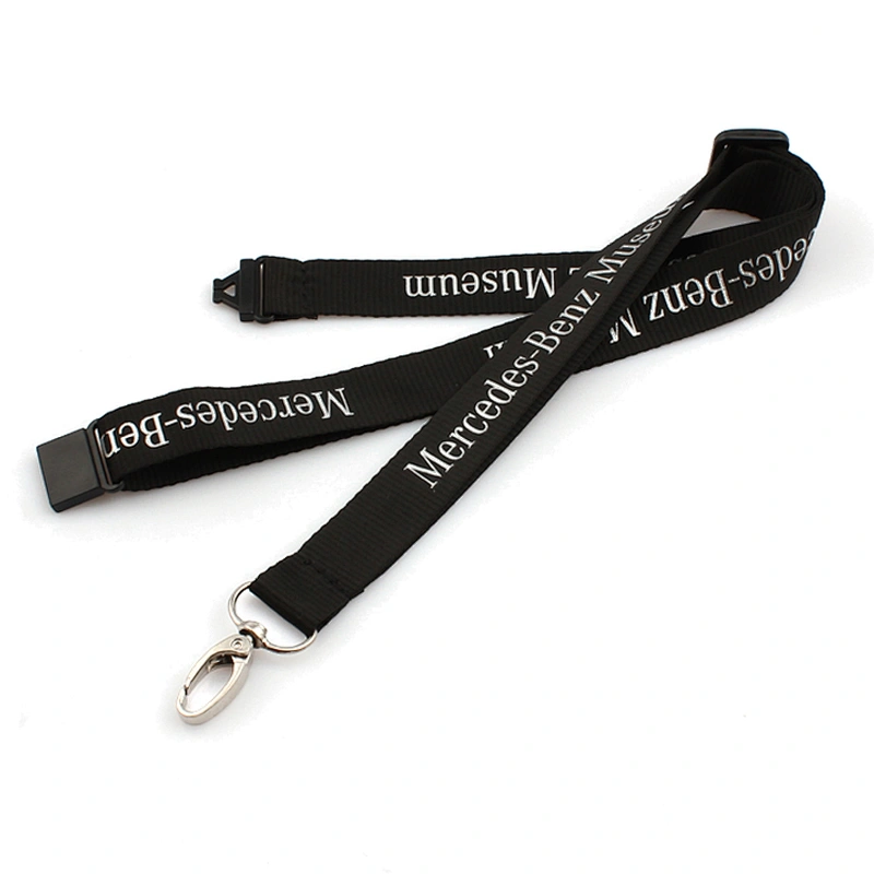 Factory sale silk screen printing breakaway neck lanyard badge holder adjustable custom logo