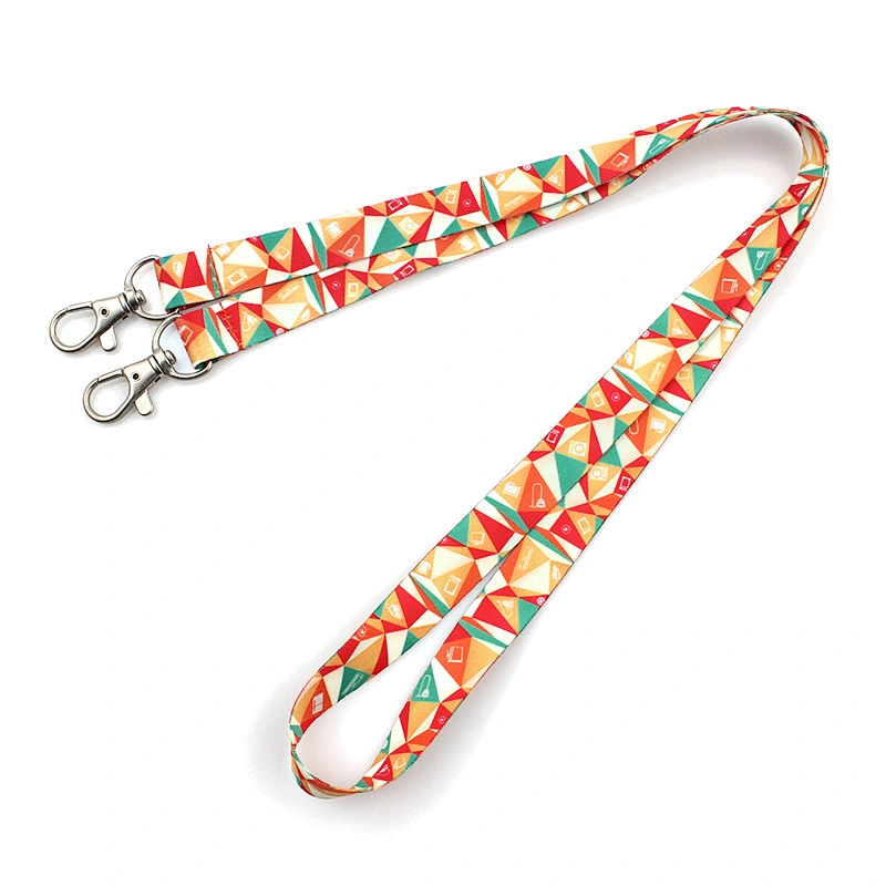 Customized Polyester Two Hooks Neck Lanyard for Sale