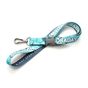 Hot sale high quality custom logo polyester full color printing thin lanyards