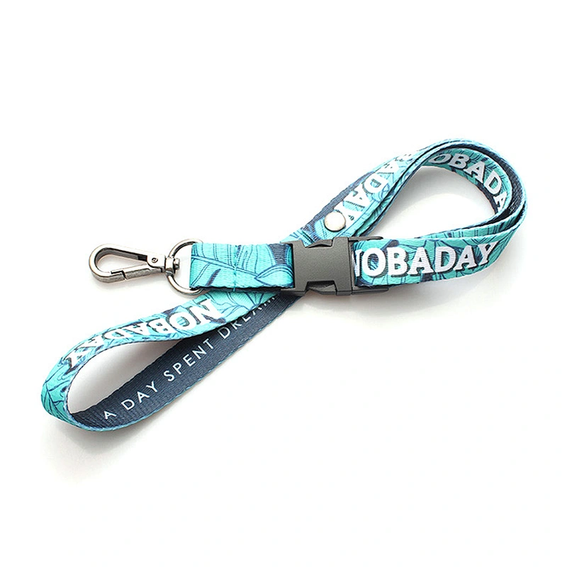 Hot sale high quality custom logo polyester full color printing thin lanyards