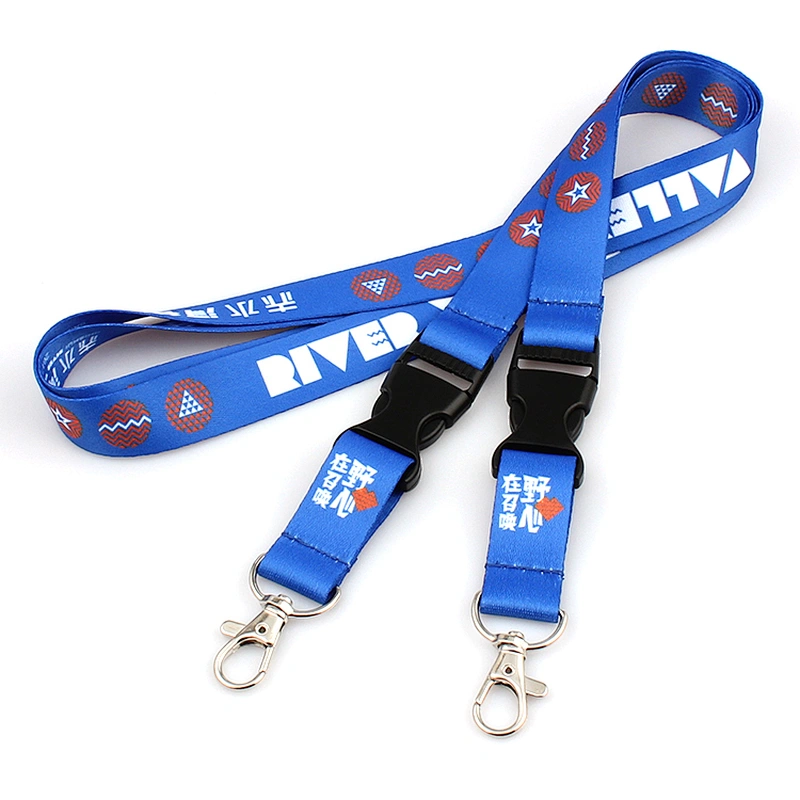 Fashion design custom logo bungee cord lanyard sublimation