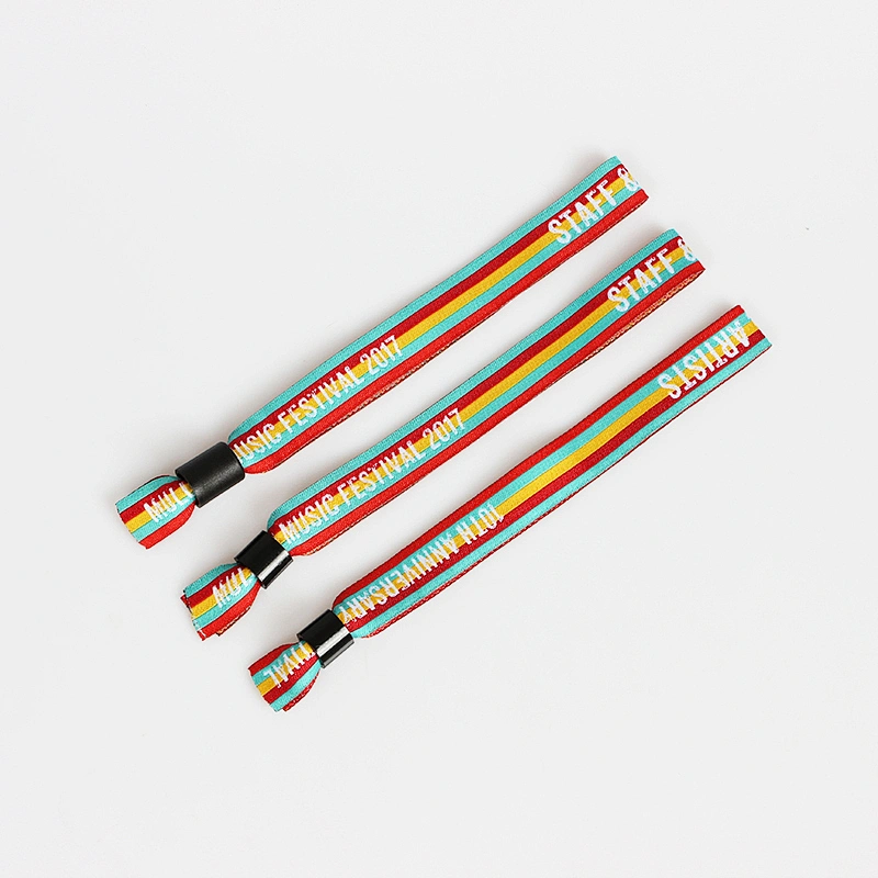 Popular wholesale festival items disposable fabric wristband