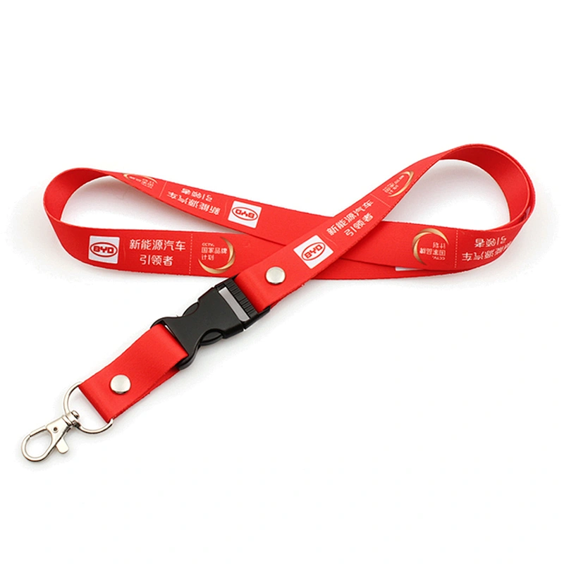 Polyester Material Custom Design Sublimation Printing Retractable Neck Lanyard For Promotions