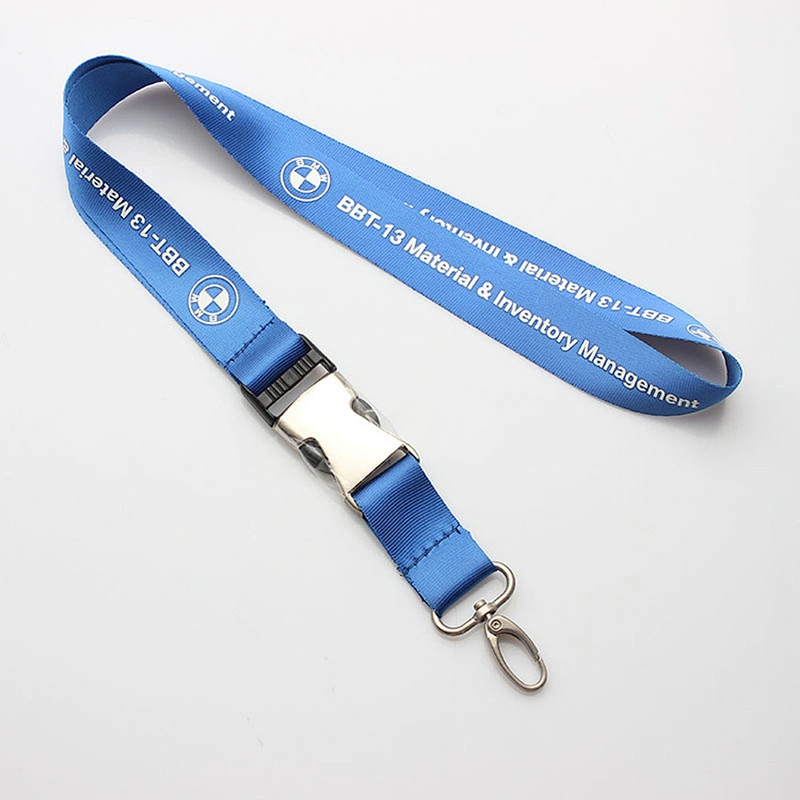 Cheap free design silk screen printing polyester lanyard for event