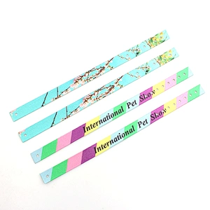 2018 Newest RPET Recyclable Material Adjustable Punch Wristband With Custom Logo