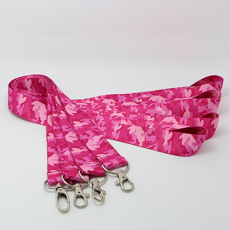 Custom neck strap key chain lanyard with thumb trigger hook