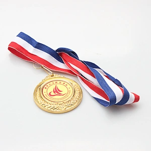 Hot sale factory custom eco-friendly award ribbon medal lanyard