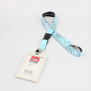 Eco-friendly badge holder lanyard with breakaway buckle