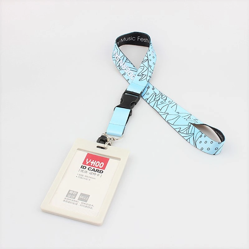 Eco-friendly badge holder lanyard with breakaway buckle