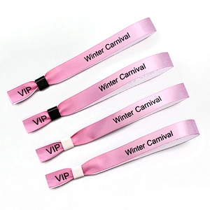 Wholesale ribbon wristband with plastic locks sweatband promotion