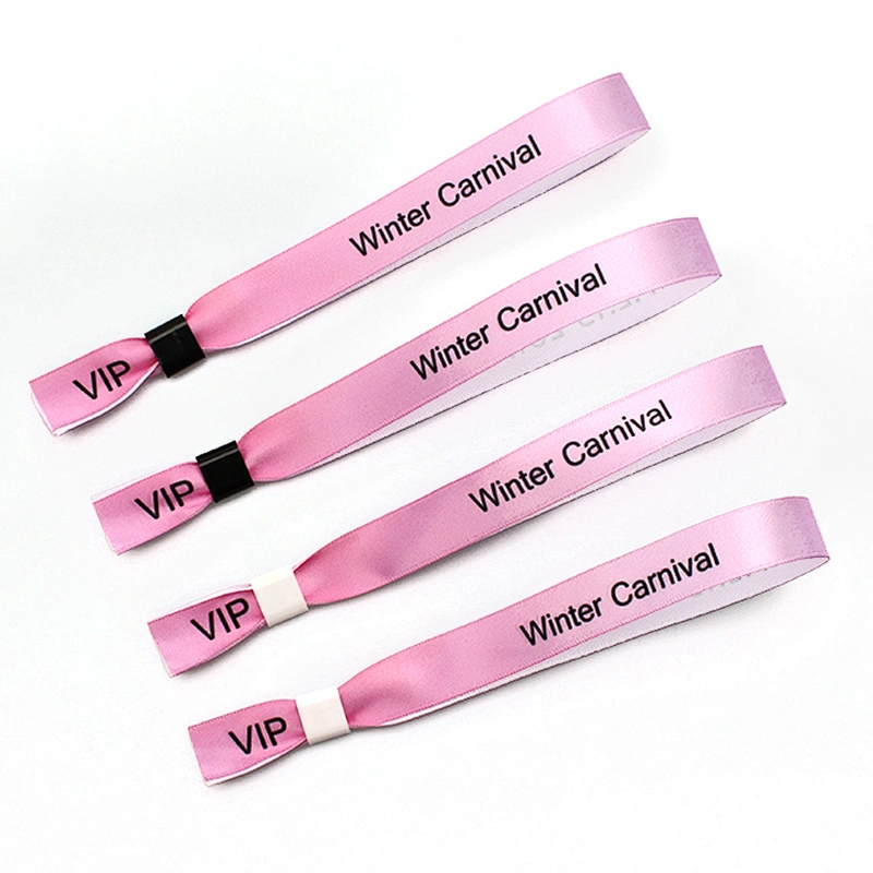 Wholesale ribbon wristband with plastic locks sweatband promotion