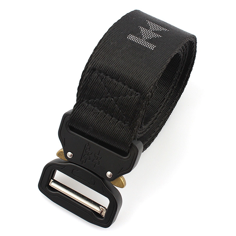 Fashion nylon custom logo fabric woven men belt
