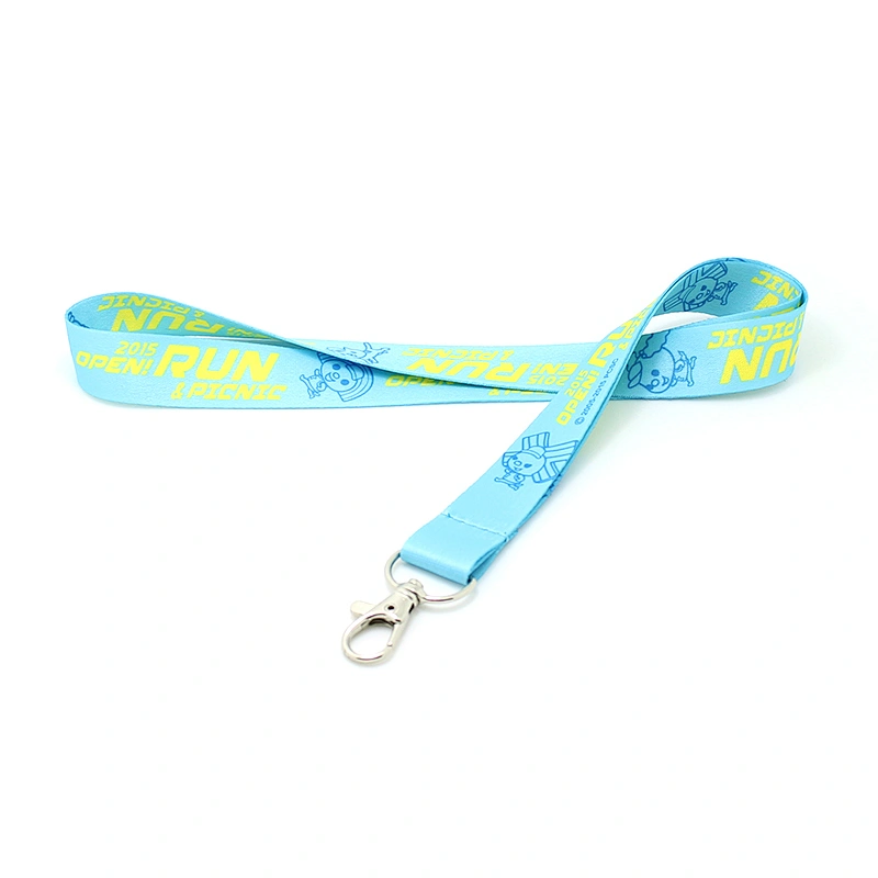 Hot sale printed professional customized knitted cotton lanyard