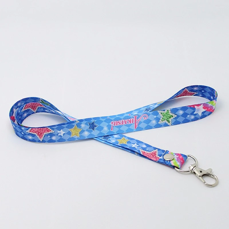Free Design New Custom Lanyards Supplier Polyester Lanyard Neck Strap with Plastic Hook
