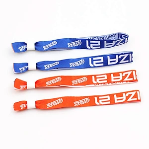 Slide Lock Woven Knitting Festival Wristband for Activity Party