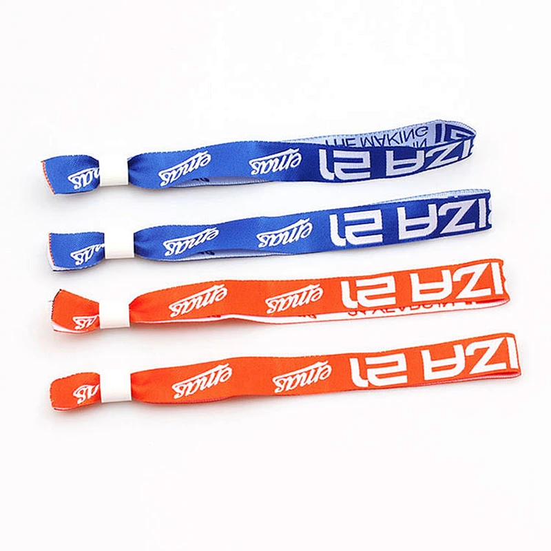 Slide Lock Woven Knitting Festival Wristband for Activity Party