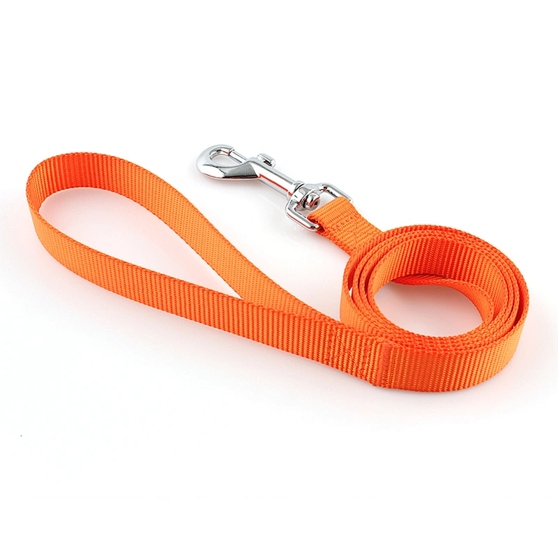 Factory price custom logo pure color orange dog leash